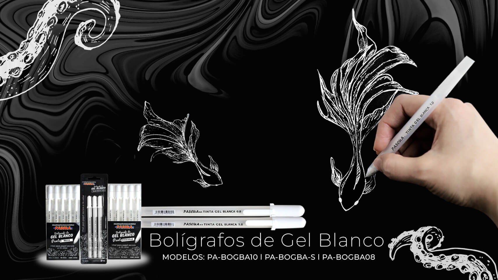 Boligrafos Gel Blanco